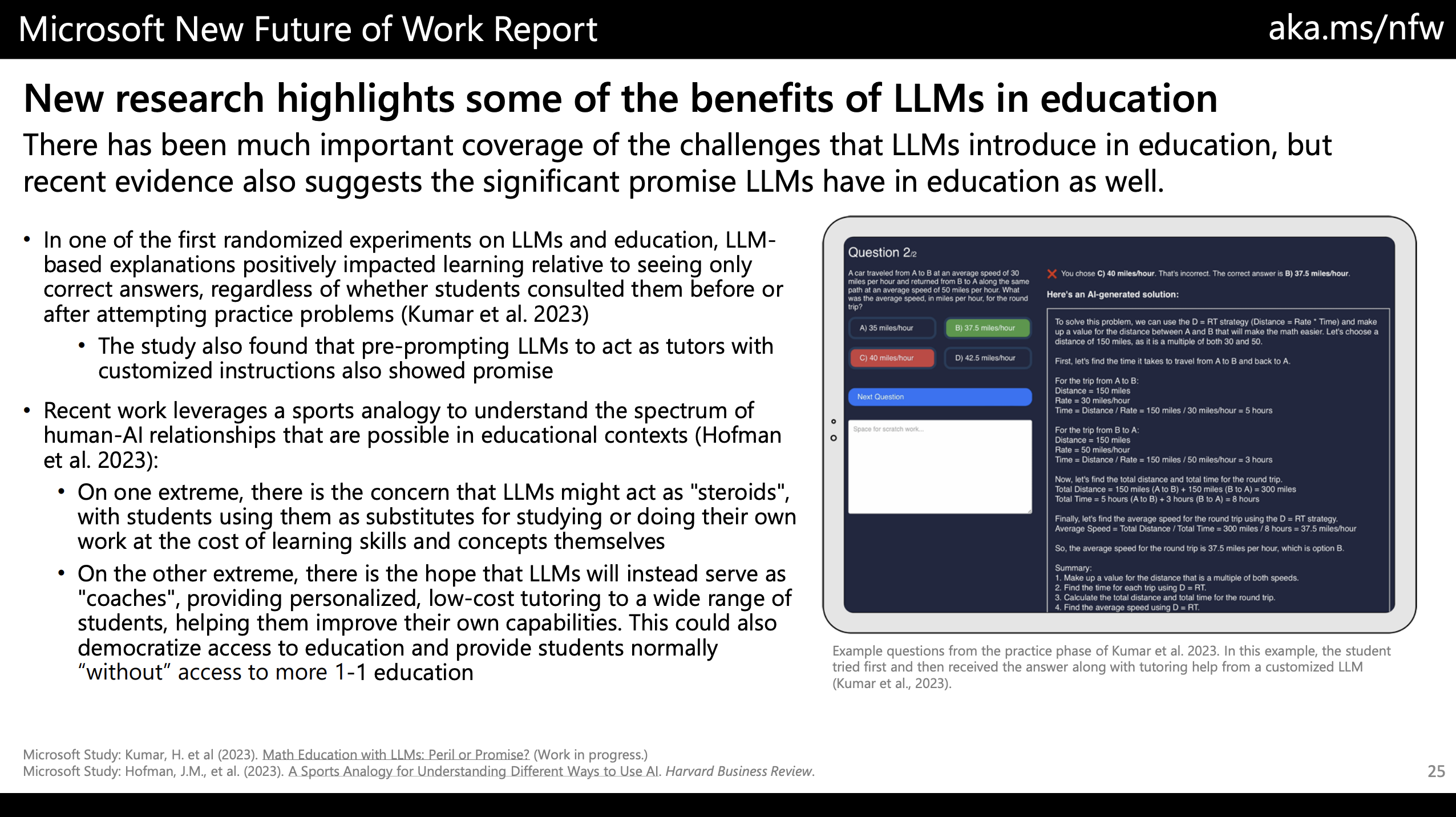 Math Education with LLMs